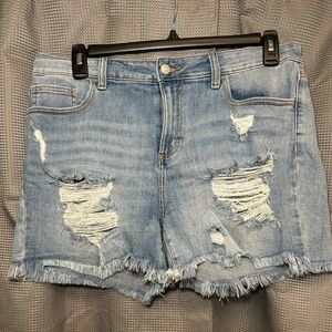 Cello Light Blue Distressed Jean Shorts sz 16